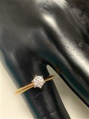 Tiffany & Co. Lady's Diamond Solitaire Ring .25 CT. 18K 2 Tone Gold 1.5dwt
